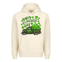 Sandshell Happy st. patrick's day shamrock farm truck Premium Hoodie - RanaPortraitStore