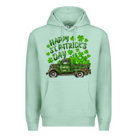 Seafoam Happy st. patrick's day shamrock farm truck Premium Hoodie - RanaPortraitStore