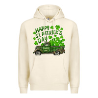 Tofu Happy st. patrick's day shamrock farm truck Premium Hoodie - RanaPortraitStore
