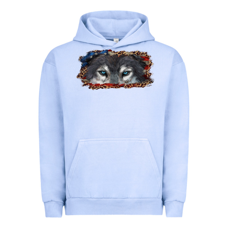 Wolf Eyes American Flag Urban Hoodie by RanaPortraitStore | Teevron