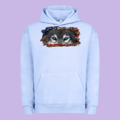 Urban Hoodie Wolf eyes american flag