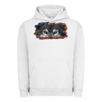 Pigment Lunar Rock Wolf eyes american flag Urban Hoodie - RanaPortraitStore