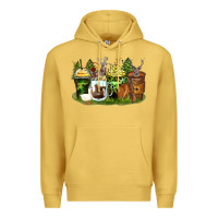 Antique Gold hunter coffee cups Premium Hoodie - Zillion Design Studio