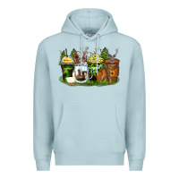 Blue Mist hunter coffee cups Premium Hoodie - Zillion Design Studio