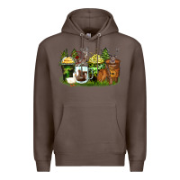Coffee hunter coffee cups Premium Hoodie - Zillion Design Studio