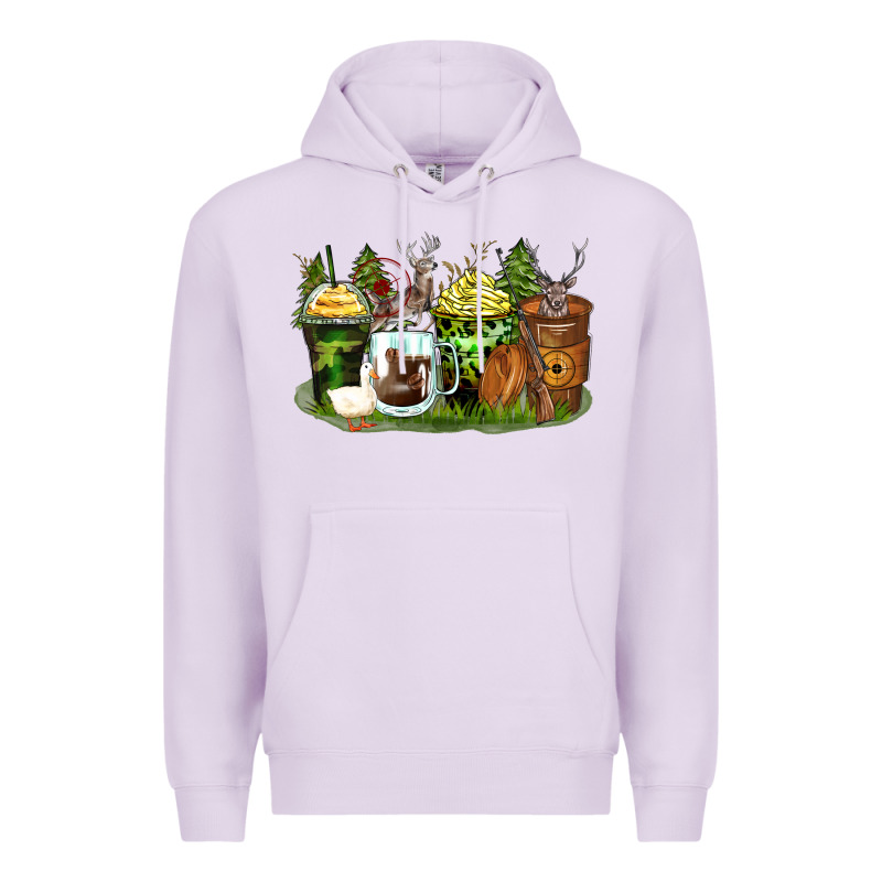 Hunter Coffee Cups Premium Hoodie by Zillion Design Studio | Teevron