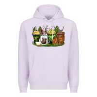 Lilac hunter coffee cups Premium Hoodie - Zillion Design Studio