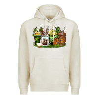 Oatmeal Heather hunter coffee cups Premium Hoodie - Zillion Design Studio