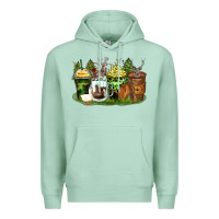 Seafoam hunter coffee cups Premium Hoodie - Zillion Design Studio