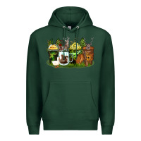 Sports Green hunter coffee cups Premium Hoodie - Zillion Design Studio