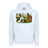 White hunter coffee cups Premium Hoodie - Zillion Design Studio