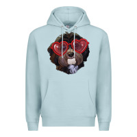Blue Mist Havanese dog with love glasses Premium Hoodie - RanaPortraitStore