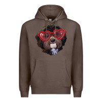 Coffee Havanese dog with love glasses Premium Hoodie - RanaPortraitStore
