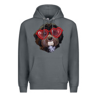 Rock Havanese dog with love glasses Premium Hoodie - RanaPortraitStore
