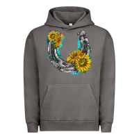 Pigment Tornado horseshoe cowhide and sunflowers Urban Hoodie - texasbilliewilder