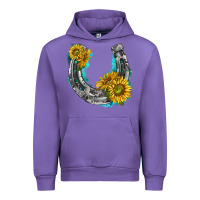 Tulip horseshoe cowhide and sunflowers Urban Hoodie - texasbilliewilder
