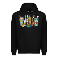 Black english bulldog coffee cups Premium Hoodie - Zillion Design Studio