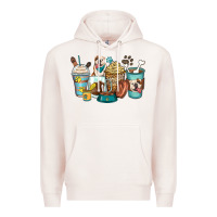 Pale Pink english bulldog coffee cups Premium Hoodie - Zillion Design Studio