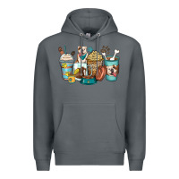 Rock english bulldog coffee cups Premium Hoodie - Zillion Design Studio