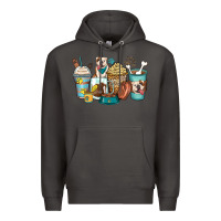Smoke english bulldog coffee cups Premium Hoodie - Zillion Design Studio