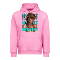 Fuchsia Pink howdy howdy black girl Urban Hoodie - texasbilliewilder