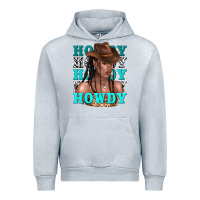 Heather Grey howdy howdy black girl Urban Hoodie - texasbilliewilder
