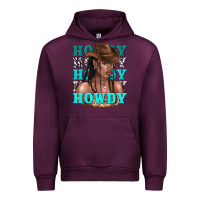 Mauve Wine howdy howdy black girl Urban Hoodie - texasbilliewilder