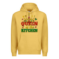 Antique Gold queen of the kitchen Premium Hoodie - texasbilliewilder