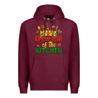 Burgundy queen of the kitchen Premium Hoodie - texasbilliewilder