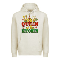 Oatmeal Heather queen of the kitchen Premium Hoodie - texasbilliewilder