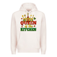 Pale Pink queen of the kitchen Premium Hoodie - texasbilliewilder