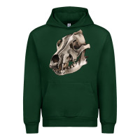 Forest Green Wolf skull Urban Hoodie - RanaPortraitStore