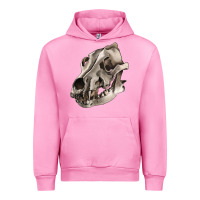 Fuchsia Pink Wolf skull Urban Hoodie - RanaPortraitStore