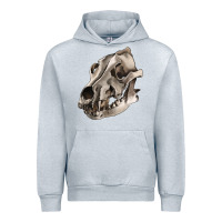 Heather Grey Wolf skull Urban Hoodie - RanaPortraitStore