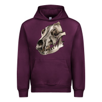 Mauve Wine Wolf skull Urban Hoodie - RanaPortraitStore