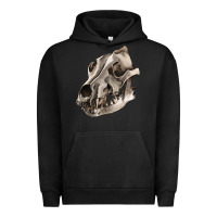Pigment Black Wolf skull Urban Hoodie - RanaPortraitStore