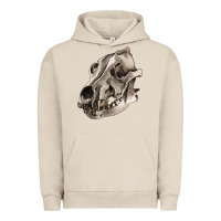Pigment French Oak Wolf skull Urban Hoodie - RanaPortraitStore