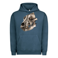 Pigment Midnight Navy Wolf skull Urban Hoodie - RanaPortraitStore