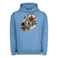 Pigment Pebble Blue Wolf skull Urban Hoodie - RanaPortraitStore