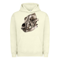 Pigment Pistachio Wolf skull Urban Hoodie - RanaPortraitStore