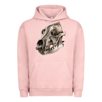 Pigment Salmon Wolf skull Urban Hoodie - RanaPortraitStore