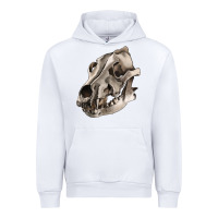 White Wolf skull Urban Hoodie - RanaPortraitStore