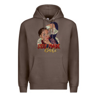 Coffee self made babe afro black woman Premium Hoodie - texasbilliewilder