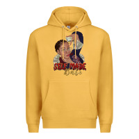 Mustard self made babe afro black woman Premium Hoodie - texasbilliewilder
