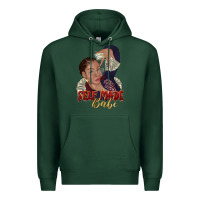 Sports Green self made babe afro black woman Premium Hoodie - texasbilliewilder