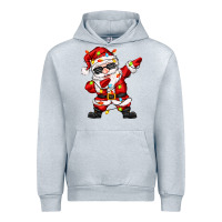 Heather Grey dabbing santa with christmas lights Urban Hoodie - Zillion Design Studio