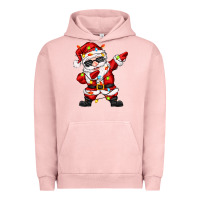 Pigment Salmon dabbing santa with christmas lights Urban Hoodie - Zillion Design Studio