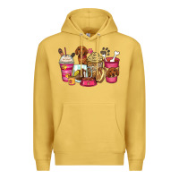 Antique Gold dachshund coffee cups Premium Hoodie - Zillion Design Studio