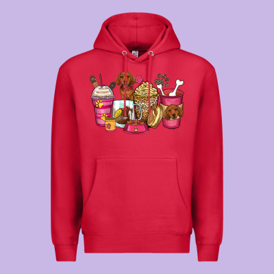 Dachshund Coffee Cups Premium Hoodie Designed By Zillion Design Studio