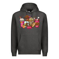 Charcoal Heather dachshund coffee cups Premium Hoodie - Zillion Design Studio